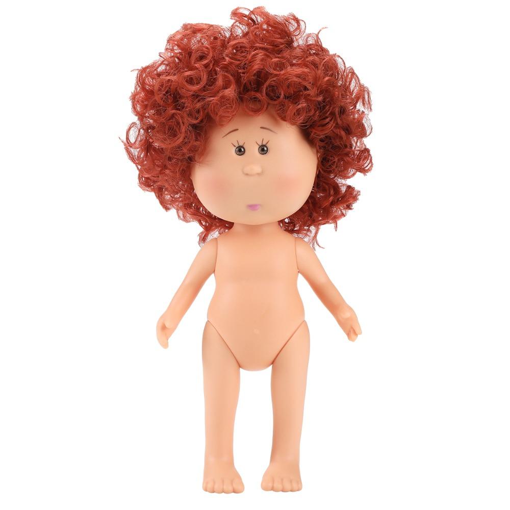 Lockige Haare Mia Kartoffelpuppen Dunkle Haut Actionfigur Körper 24cm Bohnenauge Vinylpuppe DIY Spielzeug