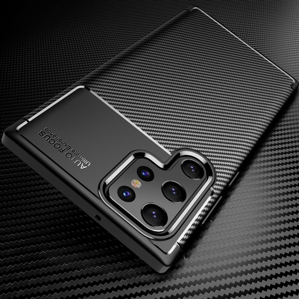 Applicable To Samsung S25ultra Mobile Phone Case A16 Beetle A36 Carbon Fiber Pattern A55 All-inclusive Protective Case TPU