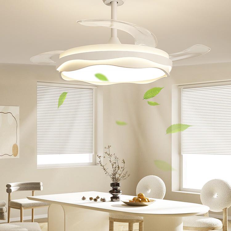 2025 Modern Silent Ceiling Fan with Integrated Light for Bedroom or Restaurant