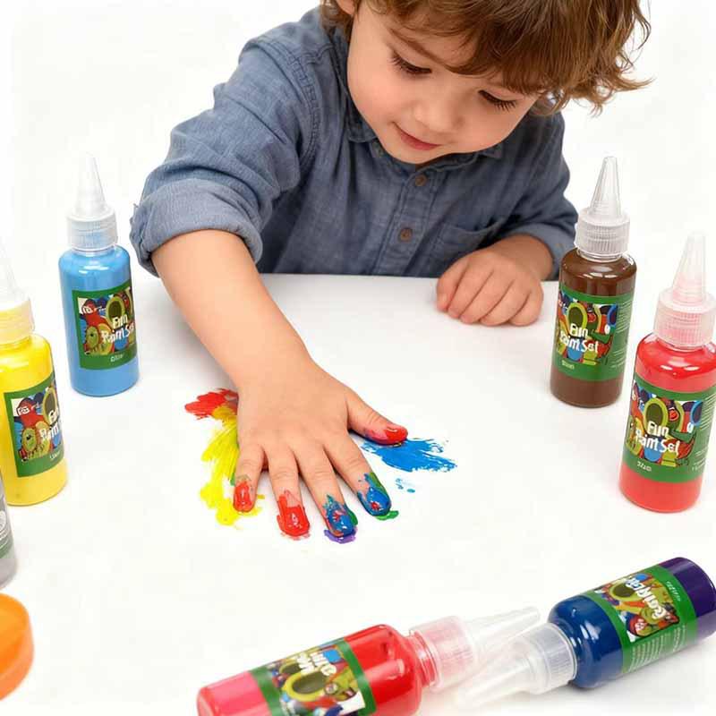 60ml Kinderfingerfarben-Set: 12 Aquarellfarben für Kunst & Face Painting