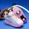 Dětské dvoukolečkové otočné tlačítko LED dobíjecí svítící kolečkové brusle dvouřadé boty Heelys kolečkové brusle boty