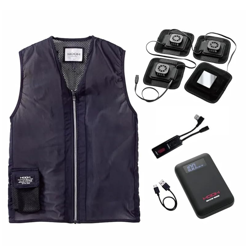 

[Murakami clothing] peltier vest set PV111 black HOOH comfort wear M L XL(20.Black L)