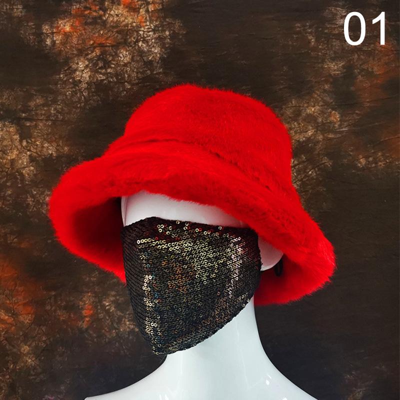 Faux Fur Bucket Hat Fox Rabbit 