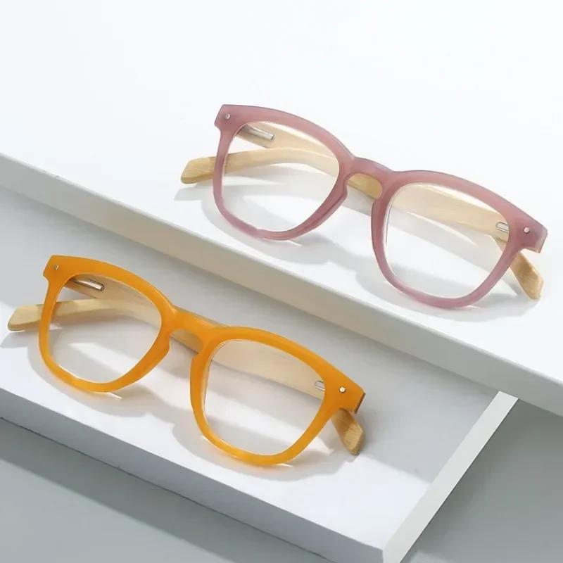 Vintage Round Frame Hd Lens Reading Glasses Trendy Hyperopia Eyewear Ultralight Far Sight Eyeglasses Finished Optical Glasses
