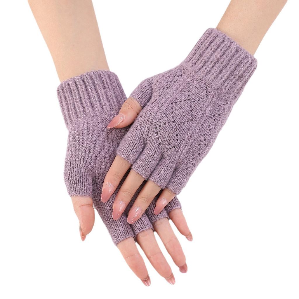 Neuer Herbst- und Winter-Damen-Strick-Woll-Warm-Handgelenk-Schutz mit einem rautenförmigen ausgeschnittenen Finger-Arm-Schutz und einem modischen fingerlosen Ärmel
