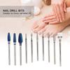 10pcs Nail Art Manicure Drill Bits Cleaning Polishing Electric Nail Drill Machine Tool Head