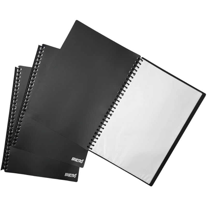Brustro Folio Fc A4 Size 20 Pockets Presentation Folder Document File Folder Display Book Portfolio Professional Confere