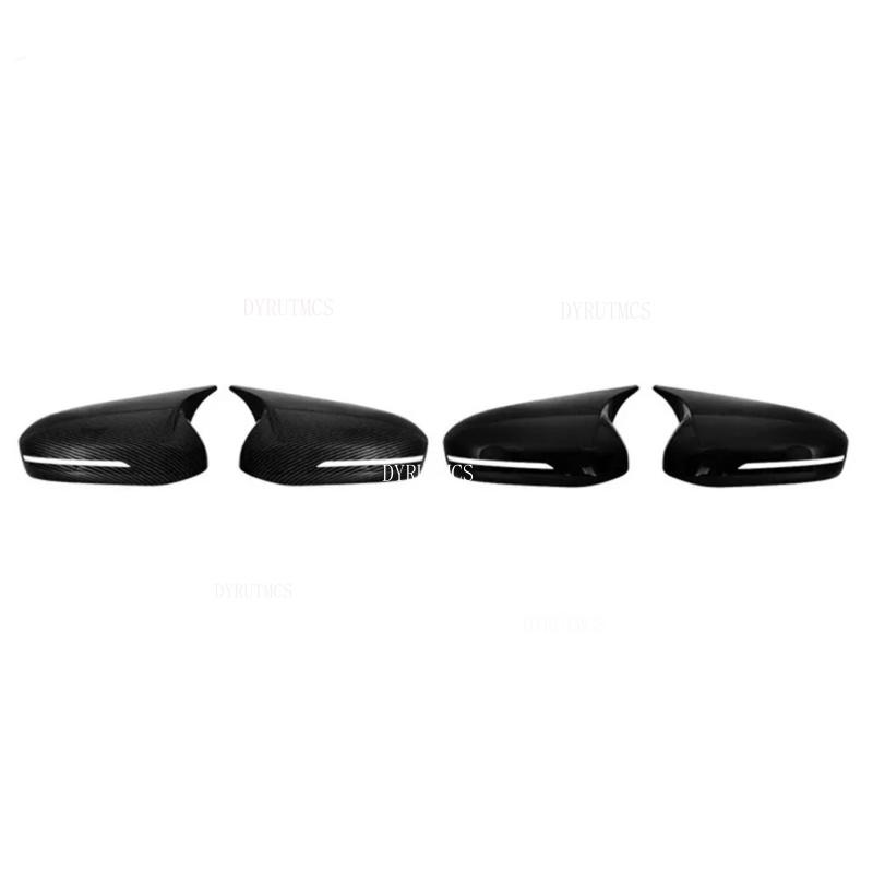 Car Side Door Rearview Horn Mirror Cover Fit For KIA K5 Optima 2011 2012 2013-2015 Cap Sticker Trim ABS Carbon Fiber Style Black