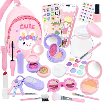 VBACALA Pretend Play Makeup No Makeup Girls Mini Smartphone Body Bag Pretend Christmas Gift Toy, Coloring, Set, Makeup, Dresser, Toy, Key,