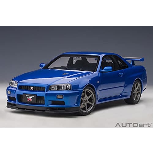 AUTOart 1/18 Scale Nissan Skyline GT-R (R34) V-Spec II Bayside Blue Finished Model 77408