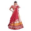 Collezione Perfettamente da Donna Lehenga Choli in Seta Tussar Stampa Patola con Lavoro Foil, Blusa non Cucita,