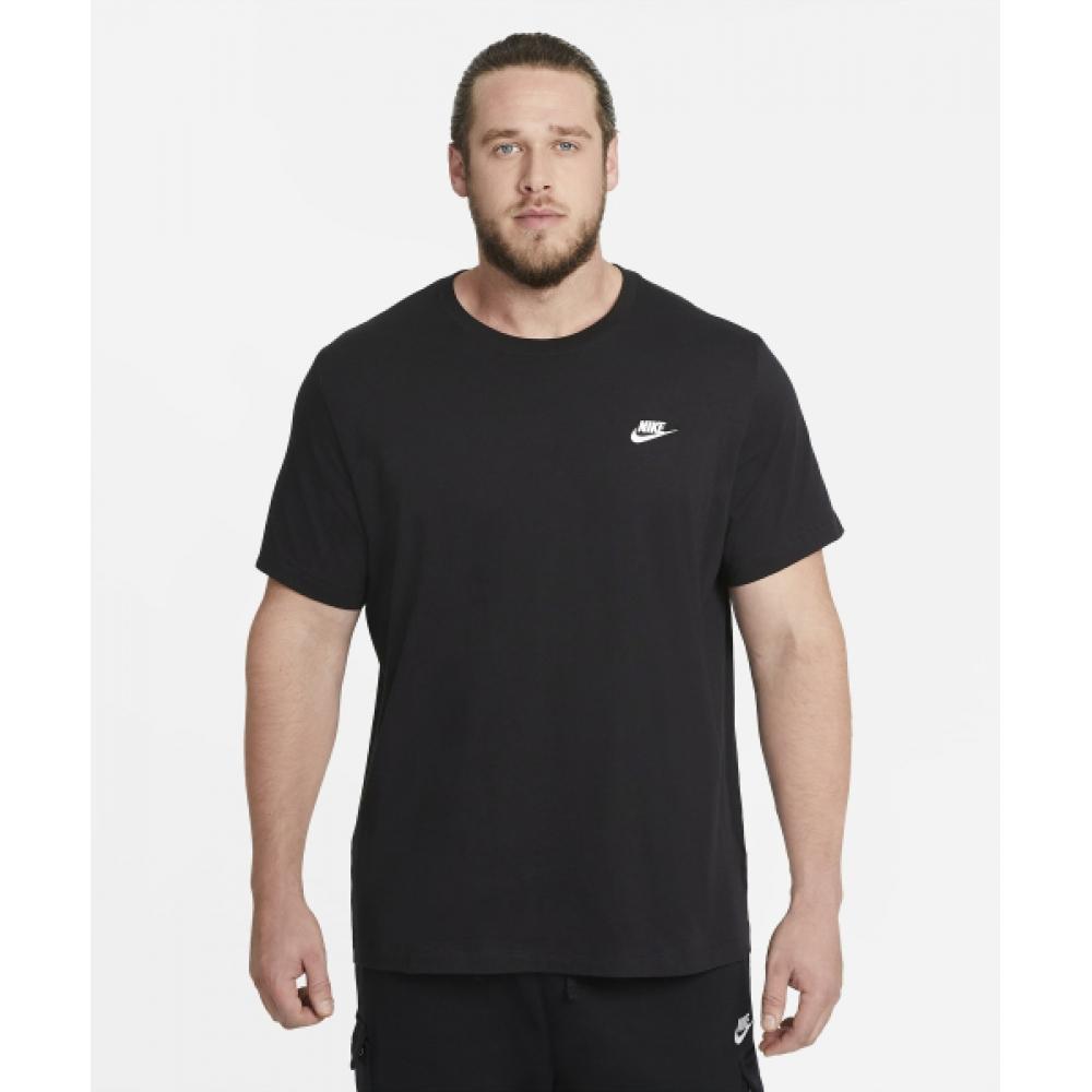 Nike SporTswear Club T shirT M   Black whiTe  Ar4999 013