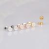 Lovely Round Zircon Ear Studs Women Girl Party Earrings Piercing Jewelry Charm