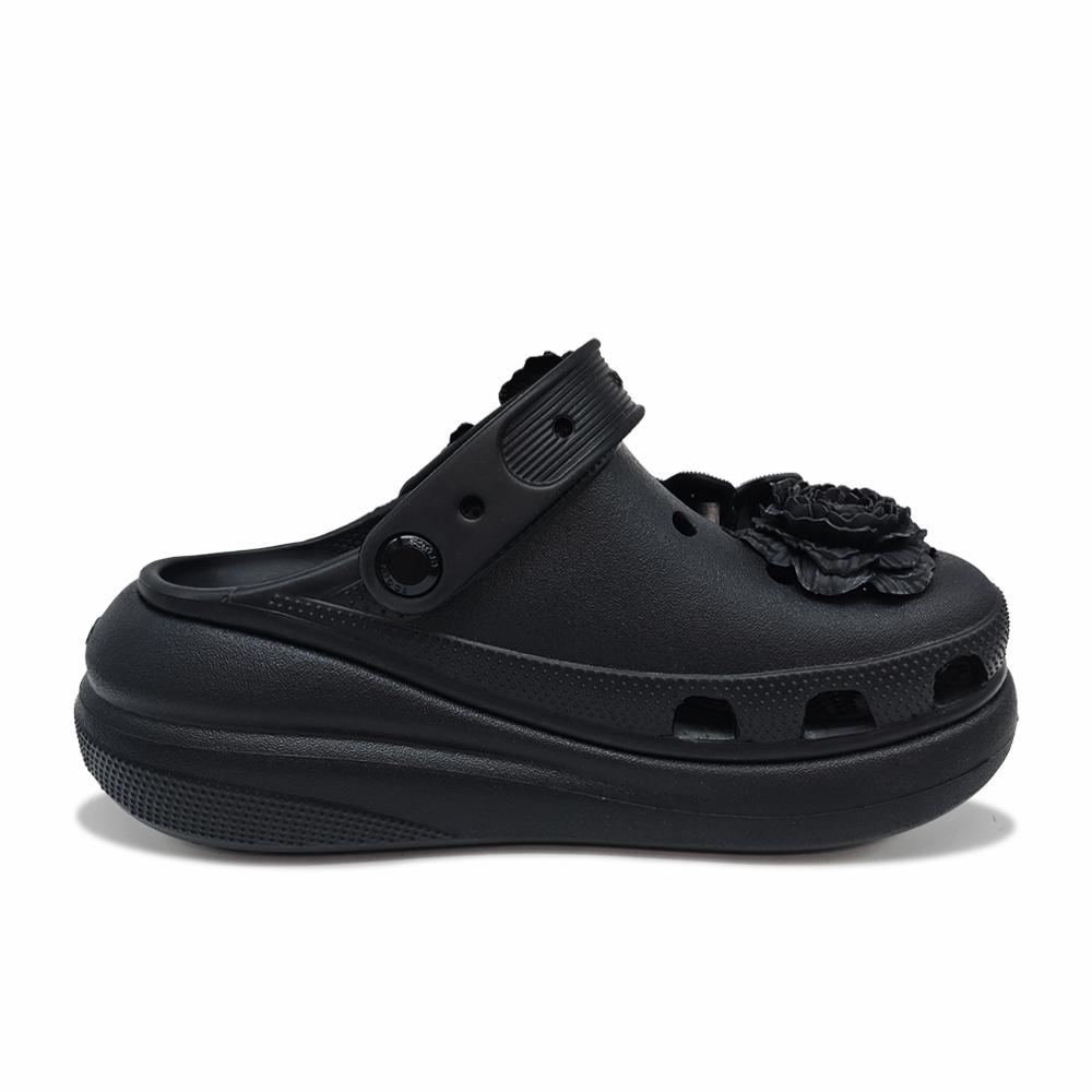 Crocs Crush Clog Aoyama Ink Camellia Gift Bag Simple and Versatile Fashion Trend Casual Hole Shoes Women's Black