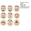 9Pcs Christmas Ornaments Xmas Tree Decoration Pendant Set with Santa Snowman Gingerbread Man Pattern Holiday Party Supplies