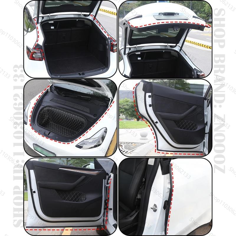 For 2024-2025 Ora Good Cat GT Car Door Seal Strip Rubber Double Layer Sealing Protector Soundproof Dustproof Seal Strip 12PCS