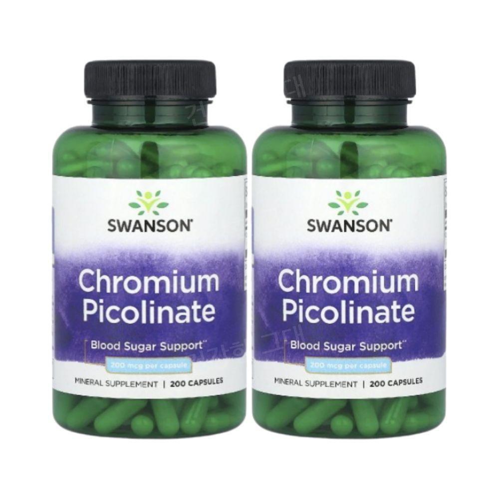 Swanson Chrome Picolinate 200 mcg 200 Capsules 2 pcs
