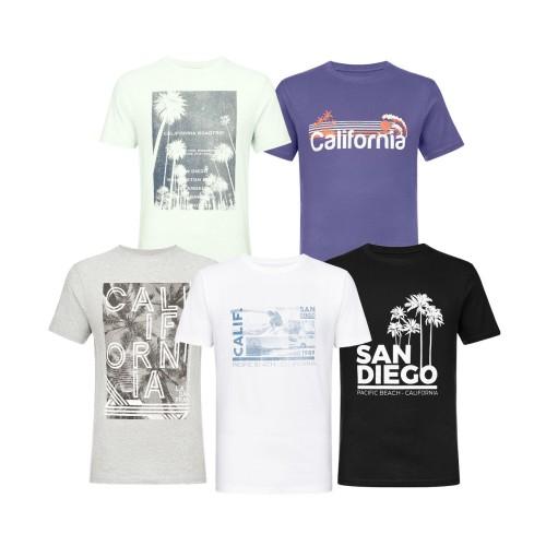 Smith & Jones Mens Pacheco Assorted Designs T-Shirt (Pack of 5)
