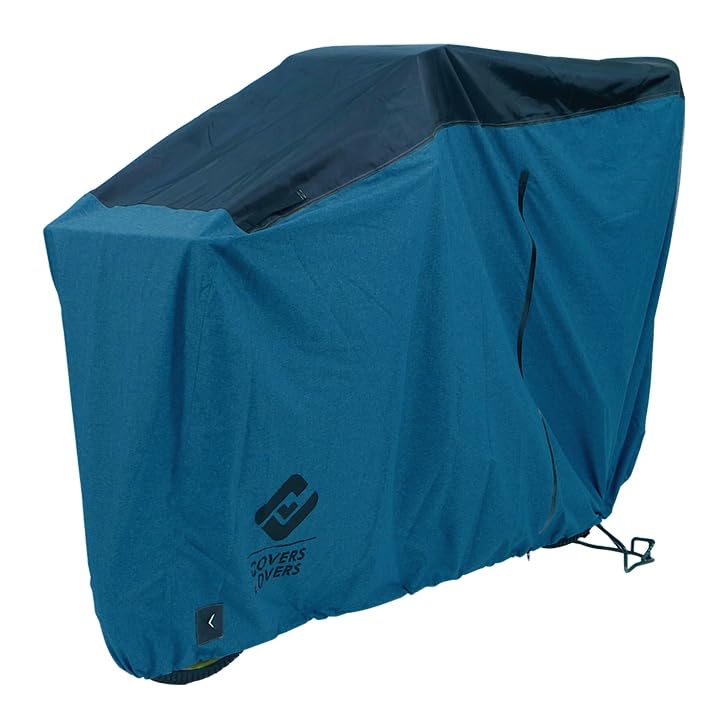

COVERS LOVERS Bicycle Cover, Body Cover for Assist High-Back Bicycles with Rear Child Seats, Heather Blue