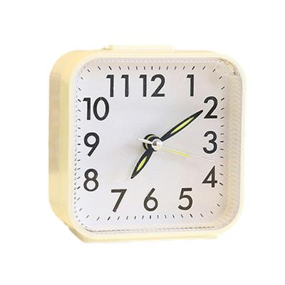 Non Ticking Alarm Clock Battery Powered Silent Bedside Clock Night Light Easy To Read Loud Enough Travel Clock for Heavy Sleepers Kids Elderly