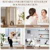 4 Pack Self Adhesive Acrylic Mirror, 8 x 8 Inch Frameless Shatterproof Stick on Mirrors for Wall, Flexible Plastic Wall Mirrors for Home Gym,