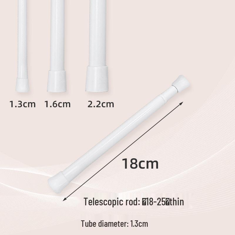 Multi-Functional No-Drill Telescopic Rod for Bathroom Towel Rack or Curtain