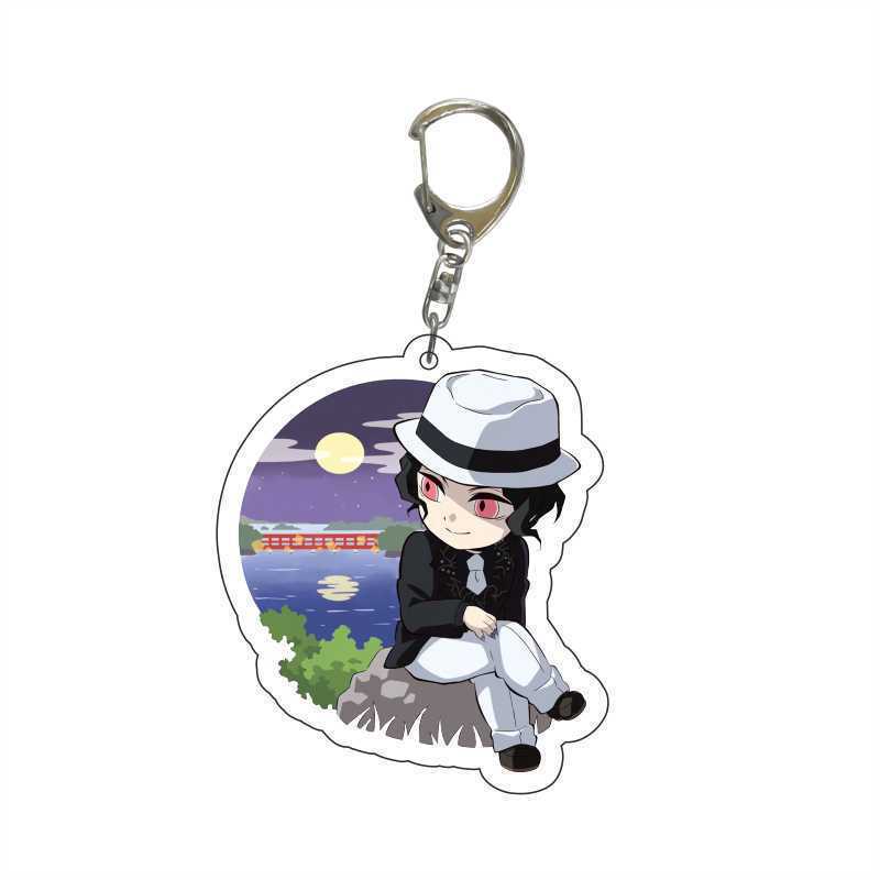 Anime Demon Slayer doll toy Kimetsu No Yaiba Blade of Ghost Keychain Acrylic Pendant Car Key Chain Fans kids Xmas Gift Jewelry