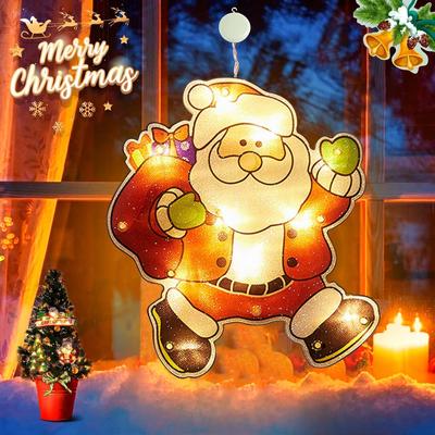 Ultimi LED Christmas Sucker Light Decorazioni natalizie per la casa Babbo Natale/Pupazzo di neve Luce per finestra Navidad Natale Regali di Capodanno