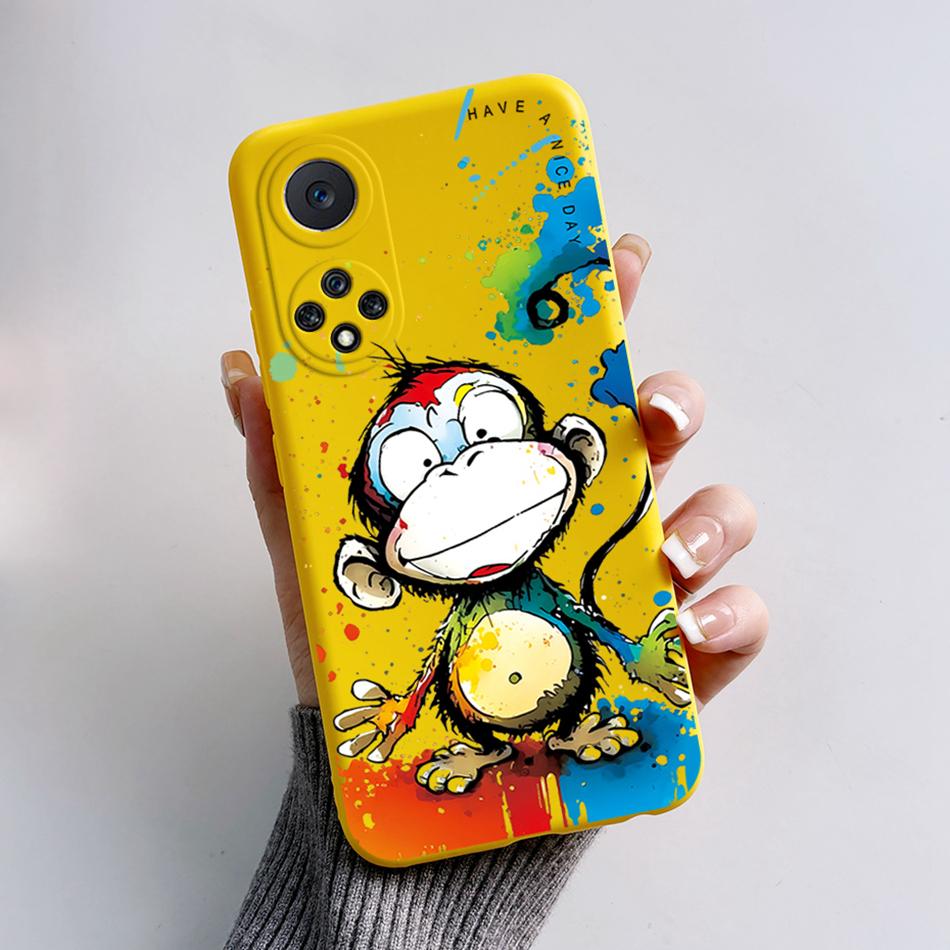 Funda For Honor 50 Capa Huawei Nova 9 Phone Case Soft Silicone Cute Cat Bear Cartoons Back Cover For Nova9 Honor50 Coque Bumper