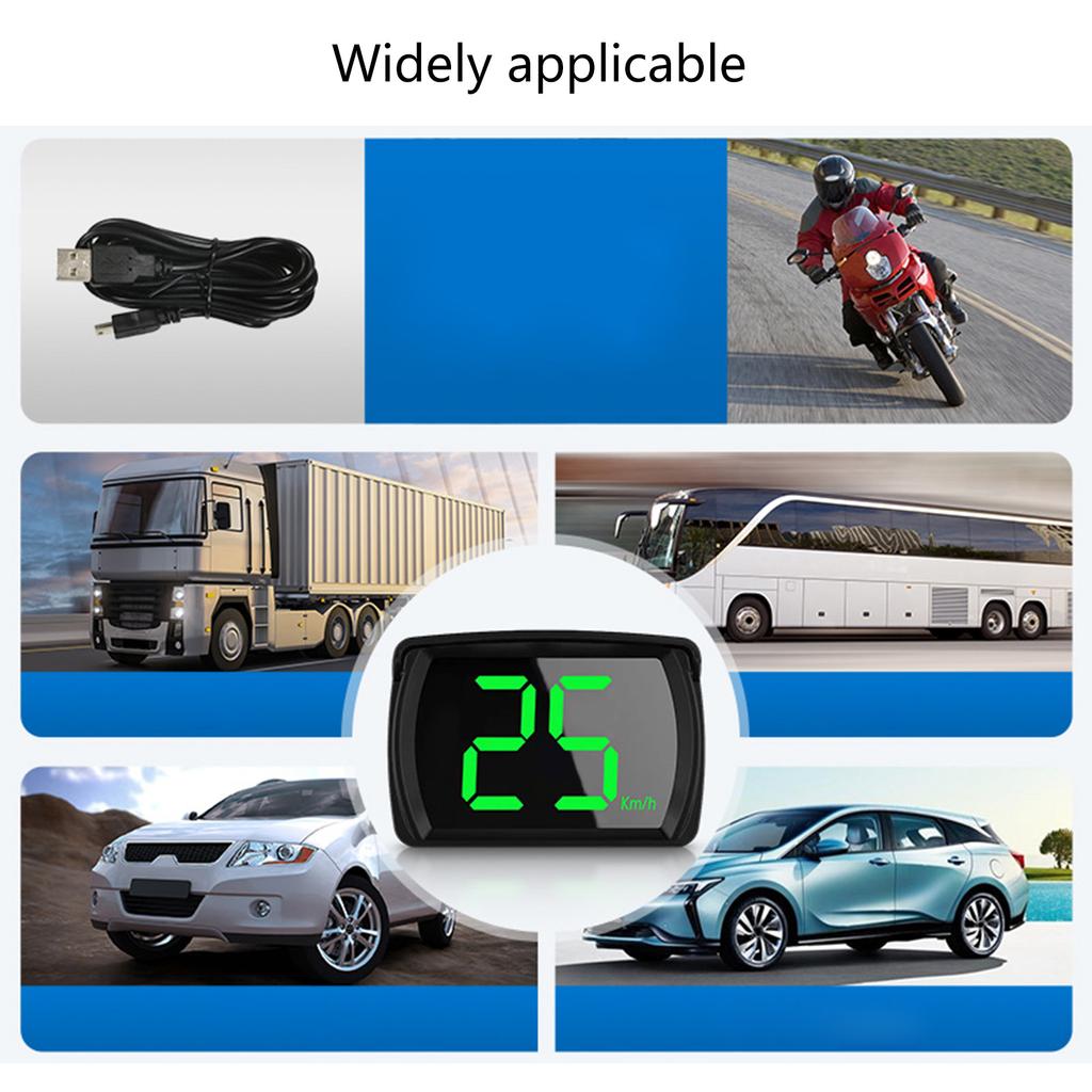 Car HUD Headup Display KM GPS Digital Speedometer with 2.8Inch LED Screen for Car Truck SUV (USB Powered)