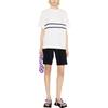 Moncler SS23 Logo Gestreiftes Print Rundhals Kurzarm Drop Shoulder T-Shirt Damen Oberteile I10938C00027829HP033