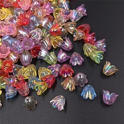 Inicio Artículos para fiestas Lirio de los valles Accesorios de joyería DIY Collar para pulsera AB/Sólido 20 piezas Soportes de flores Fabricación de cuentas sueltas Acrílico
