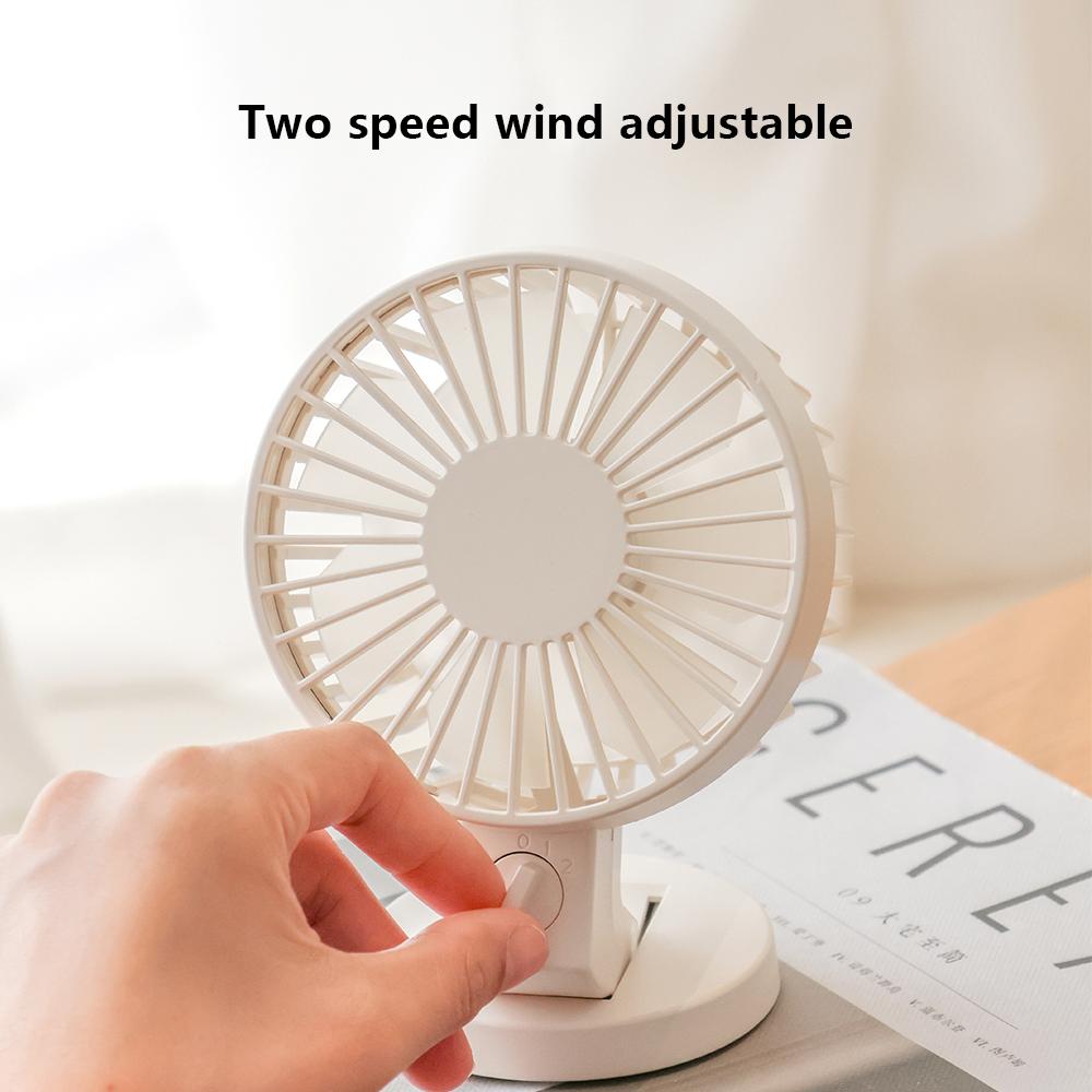 

WT8019 USB Mini Desktop Fan Summer Double Blade Angle Adjustable Cooling Fan Pink