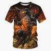 Summer New Cool 3D Dragon Printed Fashion Men's Round Neck Short Sleeve T Shirt Funny Kids T shirt Size100-6XL Oversized