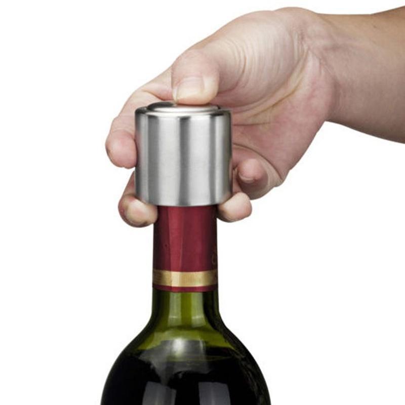 Edelstahl Vakuumversiegelter Rotwein Aufbewahrungsflaschenverschluss Stopfen Flaschenverschluss