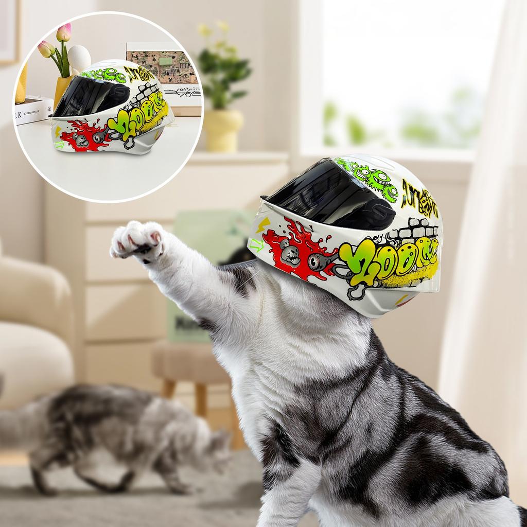 Dyrehjelm Lekemodell Hjelmpynt Motorsykkeldukke Bjørn Hjelmdekorasjon