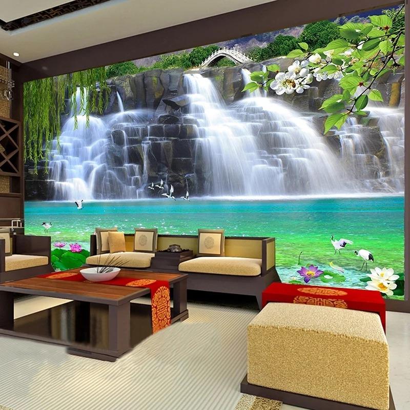 3d Stereo Waterfalls Photo Wallpaper Nature Scenery Mural Living Room Tv Sofa Background Wall Paper Home Decor