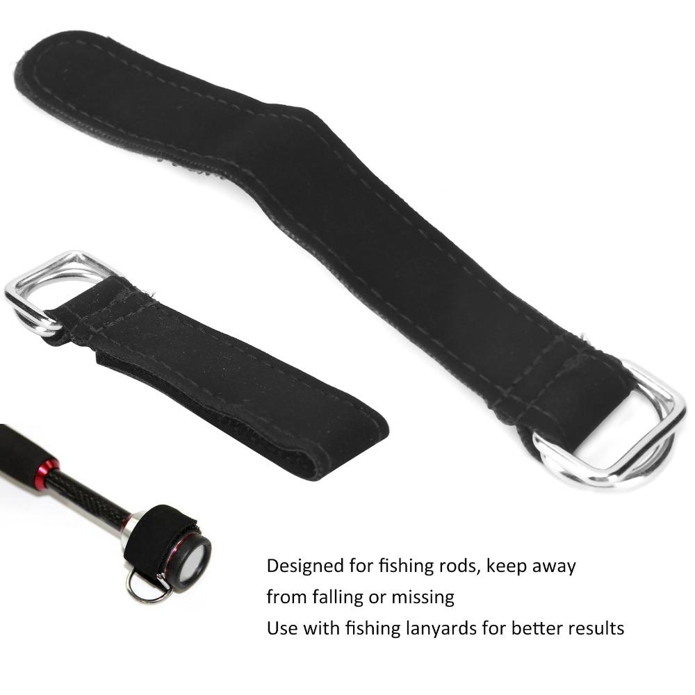 4PCS Nylon Fishing Rod Strap Hook Loop Fastener Pole Tether Portable Rod Tie Belt for Fishing Rods
