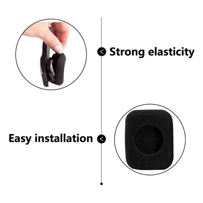 1 Pair Ear Pad For Form 2 Headphones Square Foam Thicken Ear Pad Earbud Sponge Covers Headphone Replacement Accessories