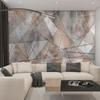 Modern Abstract Mural 3D Geometric Gray Lines Retro Background Wall Mural Living Room Wallpaper
