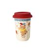 Circus Cartoon with Lid Household Casual Cup Water Cup Gift Ceramic Coffee Cup Breakfast Cup High Appearance