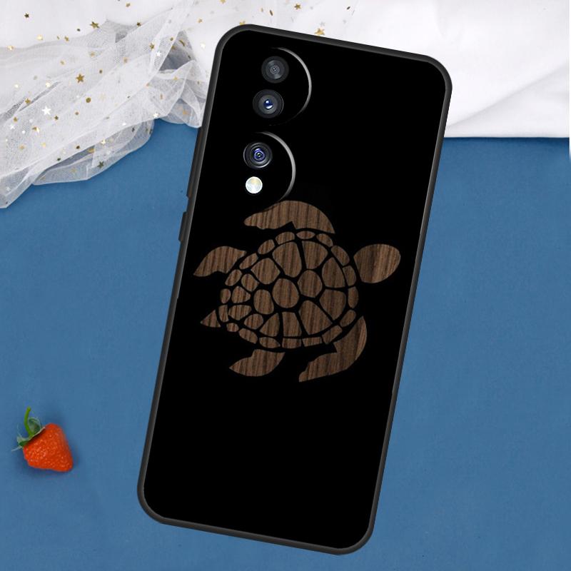 Wood Turtle Case For Honor Magic 7 5 6 Lite 8 Pro 200 400 50 70 90 X8c X8b X9a X9b X9c X9d Win RT Cover