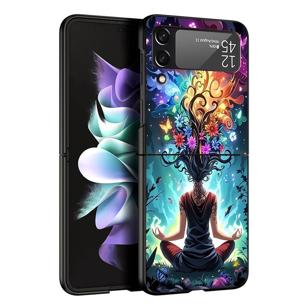 

Meditation Yoga Girl Case For Samsung Galaxy Z Flip 7 6 5 4 3 z Flip7 Flip6 Flip5 Flip4 5G Phone Cover Flip3 Folding Coque Samsung Z Flip 6