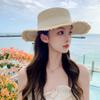 Straw Hat Women'S Summer Sun Protection Extra Large Brim Sun Hat Beach Seaside Vacation Sun Hat Foldable Hat Tide