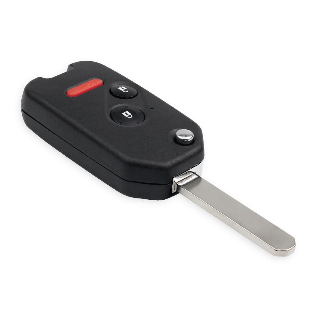 For Honda Fit Accord Civic 2006-2011 2003-2013 CRV 2018 Pilot Modified Flip 2/3/4 Buttons Car Remote Key Shell with/without Rubber Pad