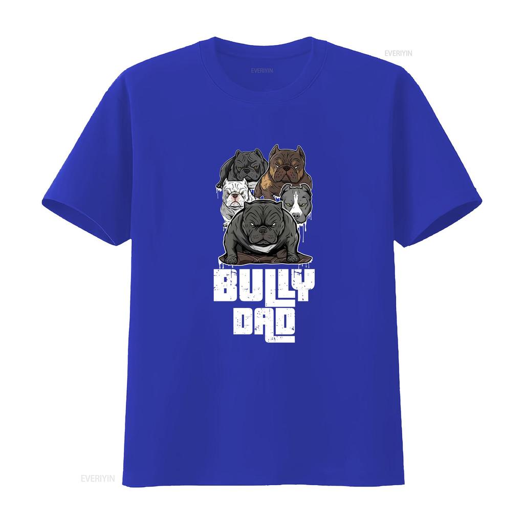 American Bully Dad Dog T Shirt Pitbull Bullies Lover Pet vintage Washed Stylish Comfortable Top For Everyday Wear Soft