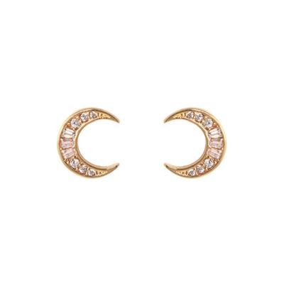 Shertz Starry Moon Cubic Earring (14k)