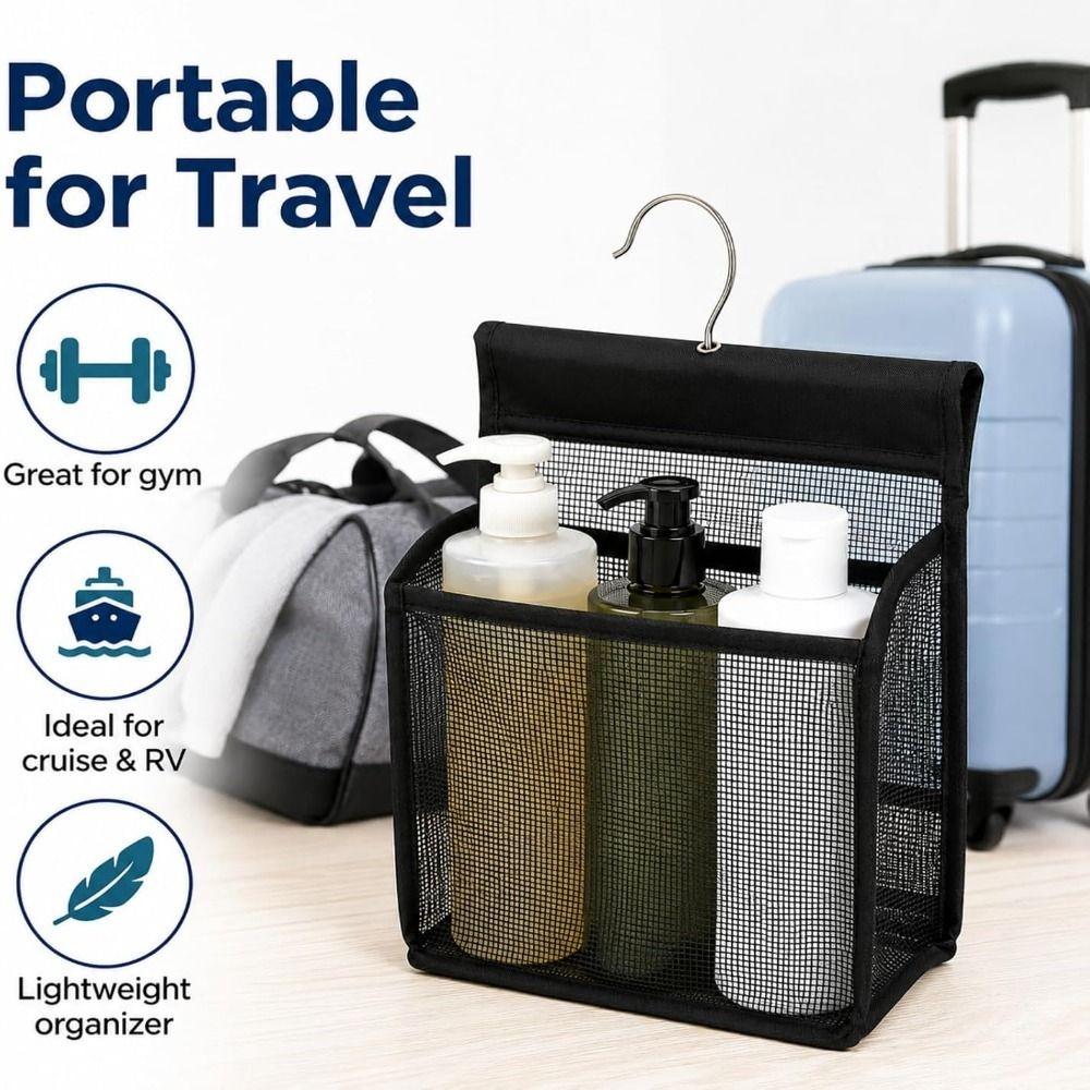 Large Capacity Shower Storage Basket Mesh Wash Bag Toiletry Organizer Dormitory