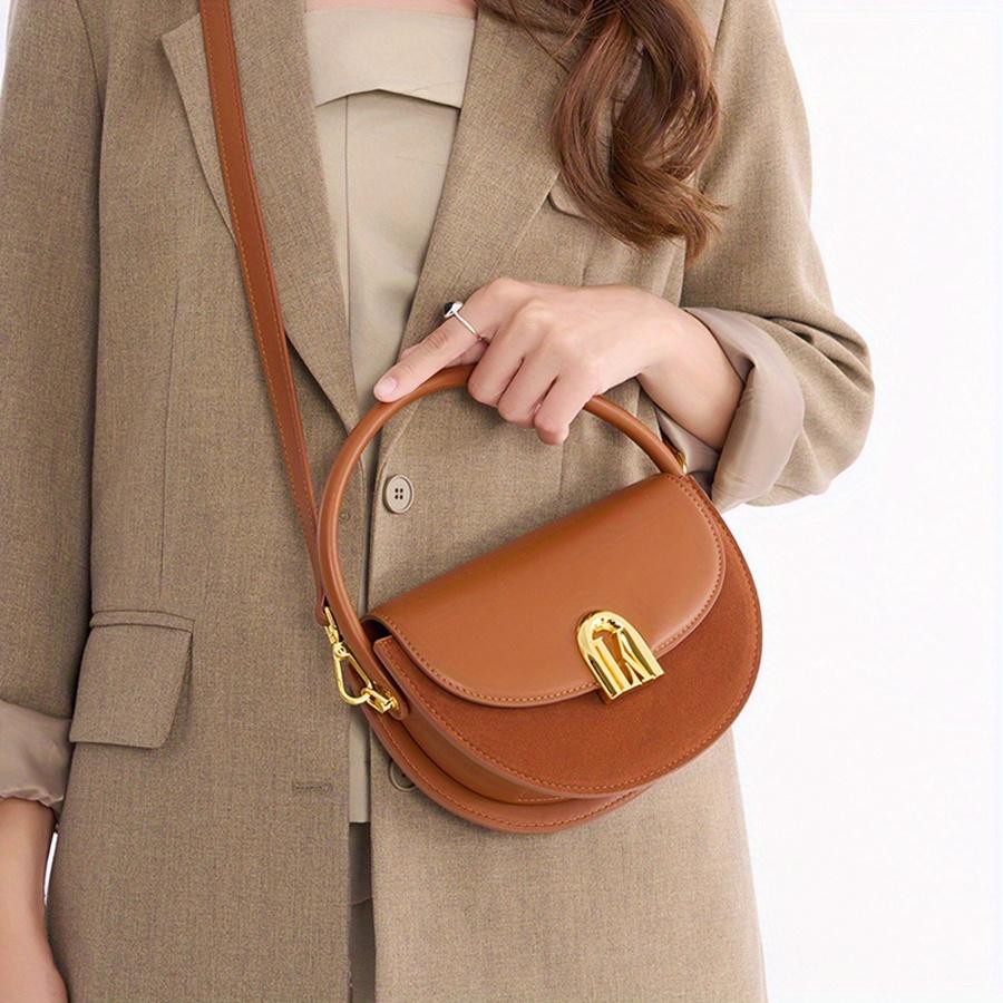 2025 Chic Retro Crossbody Bag For Women Fashionable Single Shoulder Handbag With Detachable Strap Magnetic Closure