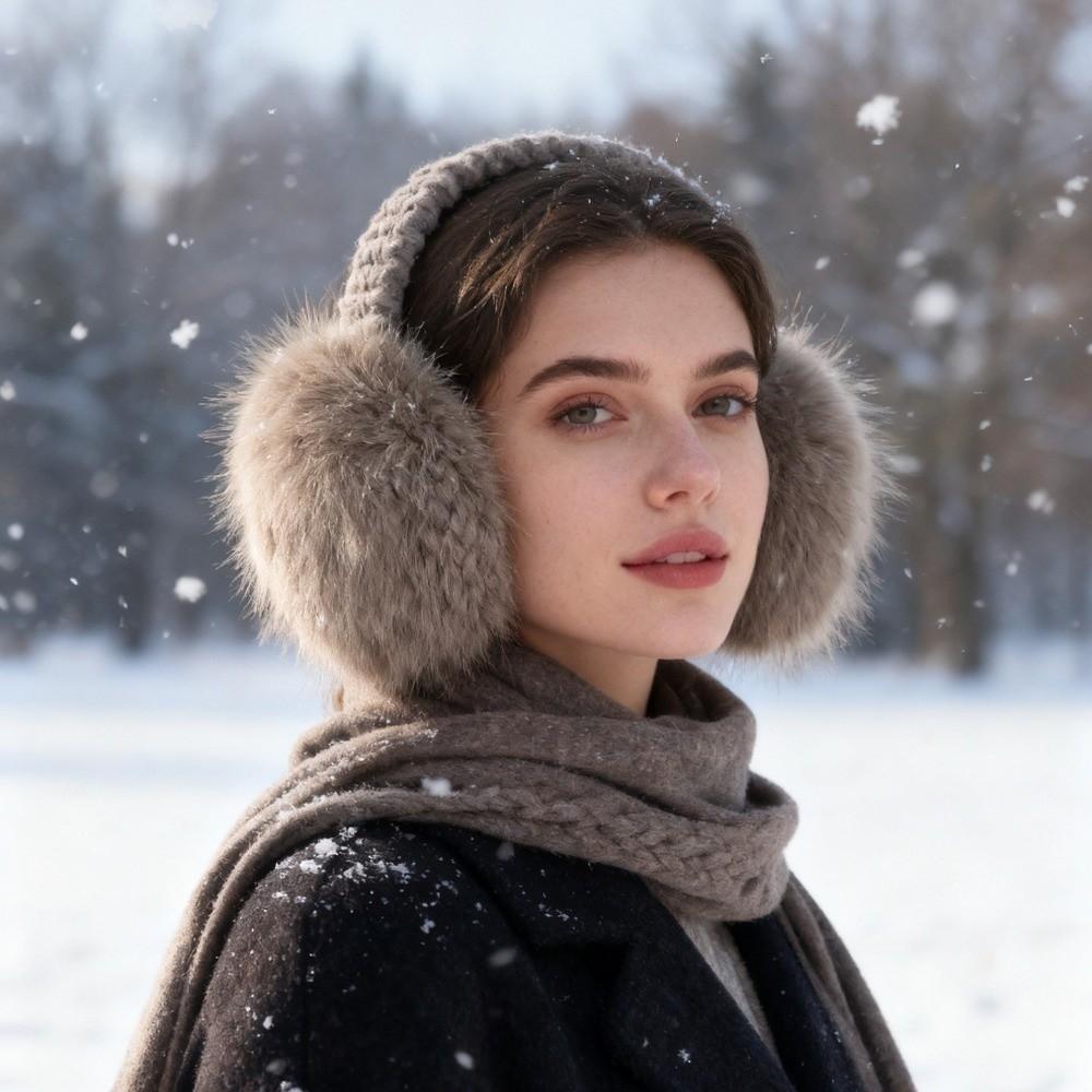 Faux Fur Plush Earmuffs Folding Earflap Protection Fashion Ear Warmer for Men Women